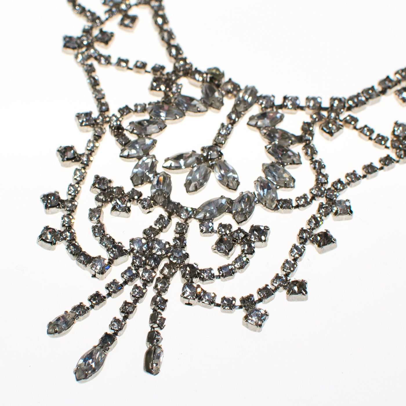 Art Deco Diamante Rhinestone Statement Necklace