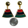 Accessocraft N.Y.C. Statement Earrings Egyptian Revival Gold with Green, Red and Blue by Accessocraft - Vintage Meet Modern Vintage Jewelry - Chicago, Illinois - #oldhollywoodglamour #vintagemeetmodern #designervintage #jewelrybox #antiquejewelry #vintagejewelry
