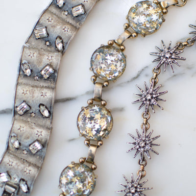 Sparkling Stars Bracelet by Vintage Meet Modern - Vintage Meet Modern Vintage Jewelry - Chicago, Illinois - #oldhollywoodglamour #vintagemeetmodern #designervintage #jewelrybox #antiquejewelry #vintagejewelry