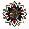 Colorful Rhinestone Flower Brooch by Vintage Meet Modern  - Vintage Meet Modern Vintage Jewelry - Chicago, Illinois - #oldhollywoodglamour #vintagemeetmodern #designervintage #jewelrybox #antiquejewelry #vintagejewelry