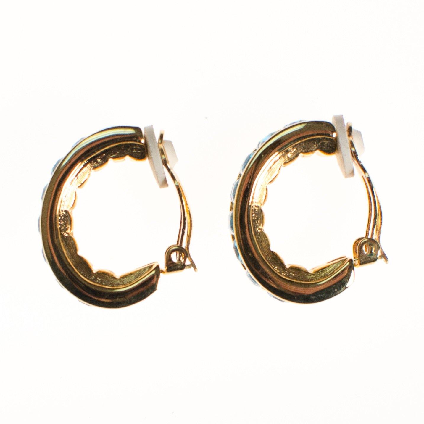 Swarovski Blue Channel Set Crystal Earrings by Vintage Meet Modern - Vintage Meet Modern Vintage Jewelry - Chicago, Illinois - #oldhollywoodglamour #vintagemeetmodern #designervintage #jewelrybox #antiquejewelry #vintagejewelry