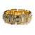 Ciner No Escape Bracelet with Black Diamond, Crystal Velvet, and Colorado Topaz Rhinestones in Gold