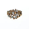 Vintage Brutalist Modern Gold Ring with Crystals by Vintage Meet Modern - Vintage Meet Modern Vintage Jewelry - Chicago, Illinois - #oldhollywoodglamour #vintagemeetmodern #designervintage #jewelrybox #antiquejewelry #vintagejewelry