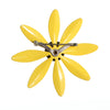 Vintage Retro Mod Flower Power Yellow and Orange Enamel Brooch by 1950s - Vintage Meet Modern Vintage Jewelry - Chicago, Illinois - #oldhollywoodglamour #vintagemeetmodern #designervintage #jewelrybox #antiquejewelry #vintagejewelry