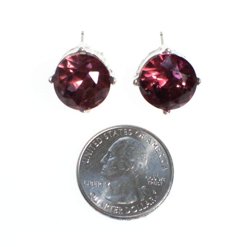 Plum Purple Crystal Stud Earrings by Vintage Meet Modern - Vintage Meet Modern Vintage Jewelry - Chicago, Illinois - #oldhollywoodglamour #vintagemeetmodern #designervintage #jewelrybox #antiquejewelry #vintagejewelry