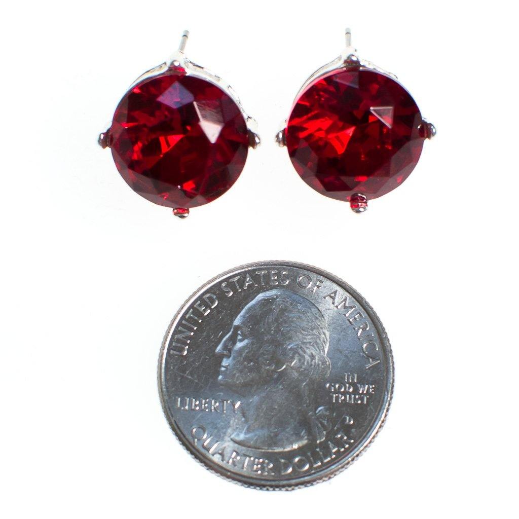 Red Crystal Candy Stud Earrings by Vintage Meet Modern - Vintage Meet Modern Vintage Jewelry - Chicago, Illinois - #oldhollywoodglamour #vintagemeetmodern #designervintage #jewelrybox #antiquejewelry #vintagejewelry