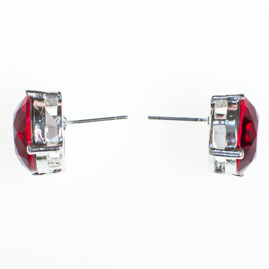 Red Crystal Candy Stud Earrings by Vintage Meet Modern - Vintage Meet Modern Vintage Jewelry - Chicago, Illinois - #oldhollywoodglamour #vintagemeetmodern #designervintage #jewelrybox #antiquejewelry #vintagejewelry
