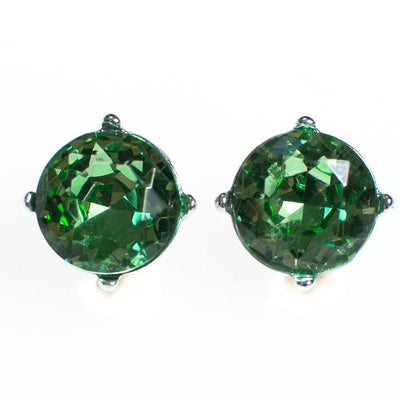 Green Crystal Candy Stud Earrings by Vintage Meet Modern - Vintage Meet Modern Vintage Jewelry - Chicago, Illinois - #oldhollywoodglamour #vintagemeetmodern #designervintage #jewelrybox #antiquejewelry #vintagejewelry