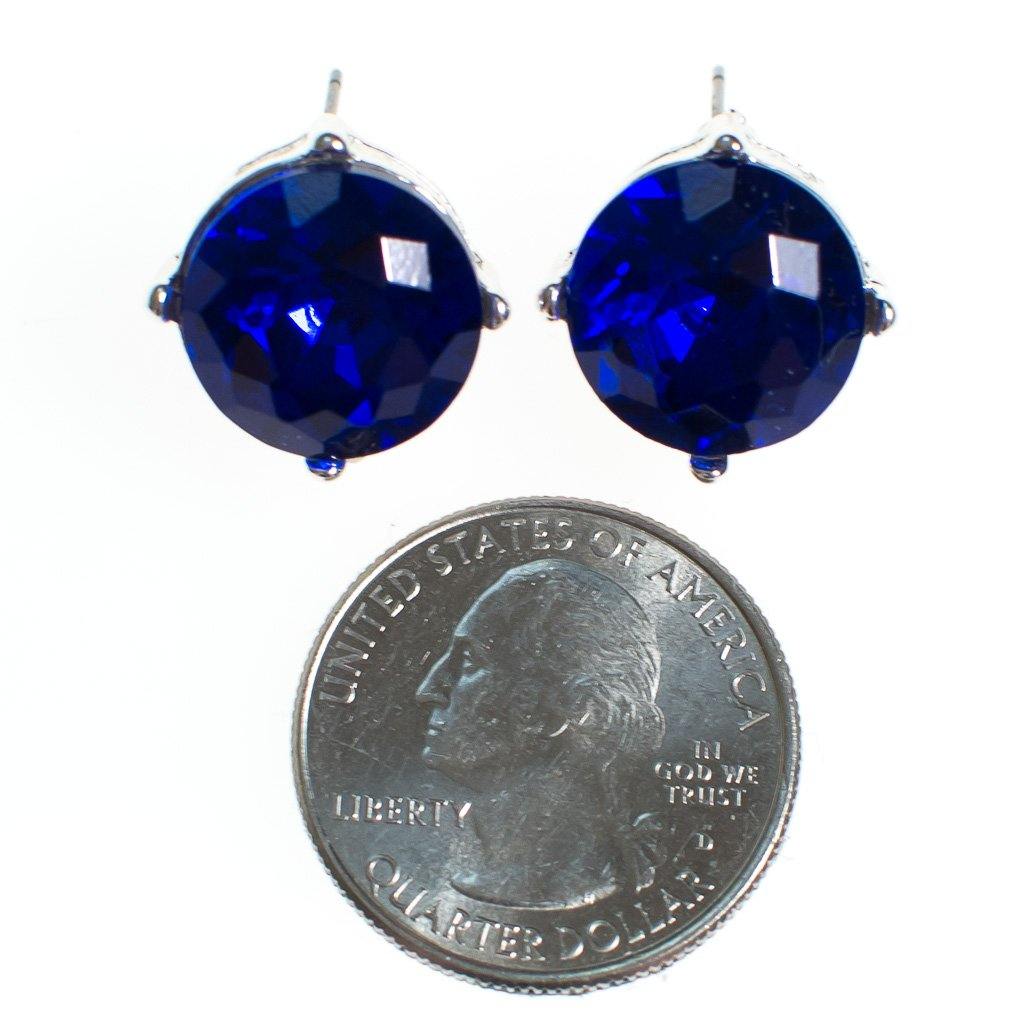 Blue Crystal Candy Stud Earrings by Vintage Meet Modern - Vintage Meet Modern Vintage Jewelry - Chicago, Illinois - #oldhollywoodglamour #vintagemeetmodern #designervintage #jewelrybox #antiquejewelry #vintagejewelry