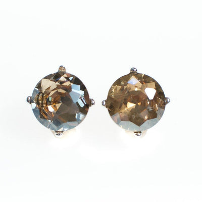 Champagne Crystal Candy Stud Earrings by Vintage Meet Modern - Vintage Meet Modern Vintage Jewelry - Chicago, Illinois - #oldhollywoodglamour #vintagemeetmodern #designervintage #jewelrybox #antiquejewelry #vintagejewelry