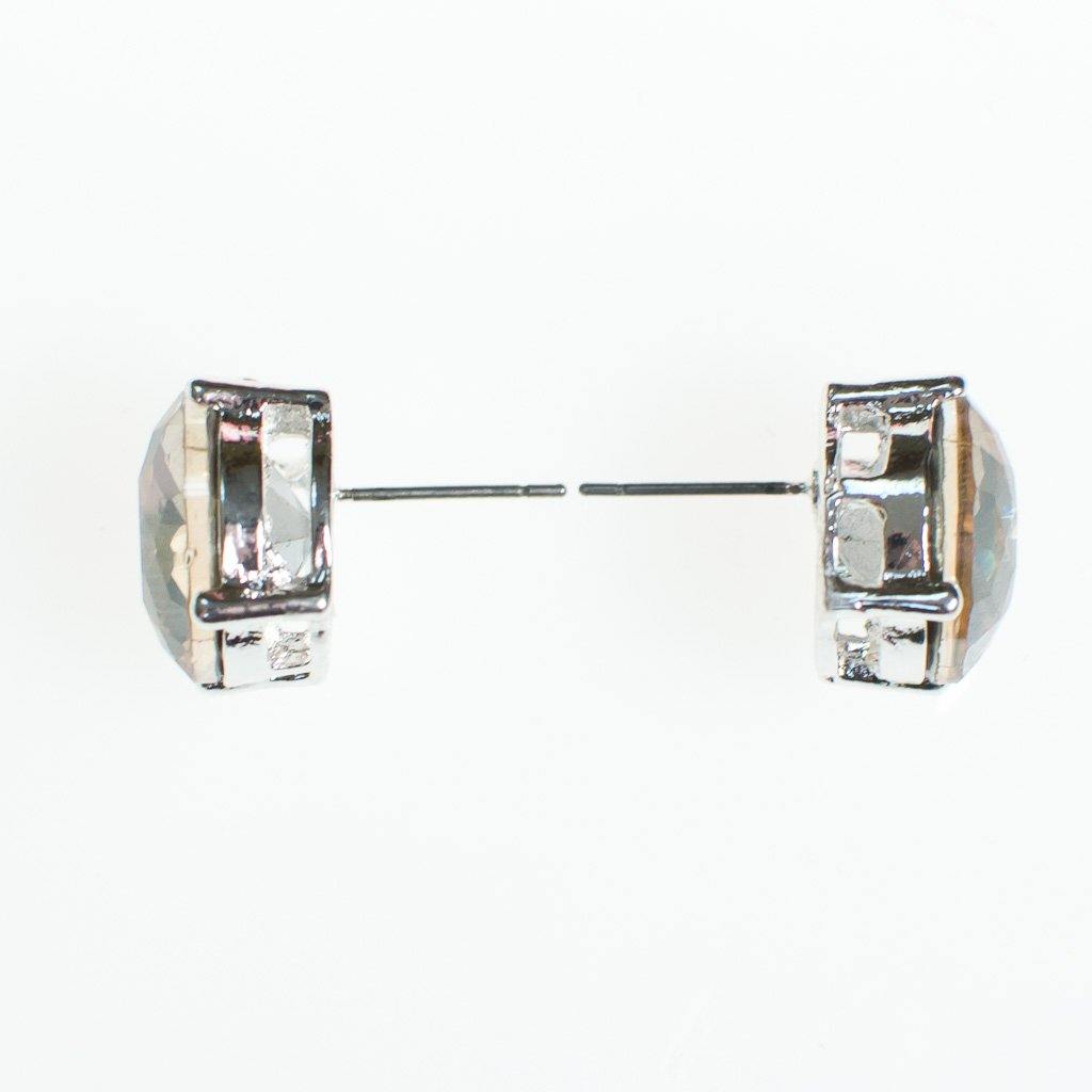 Champagne Crystal Candy Stud Earrings by Vintage Meet Modern - Vintage Meet Modern Vintage Jewelry - Chicago, Illinois - #oldhollywoodglamour #vintagemeetmodern #designervintage #jewelrybox #antiquejewelry #vintagejewelry