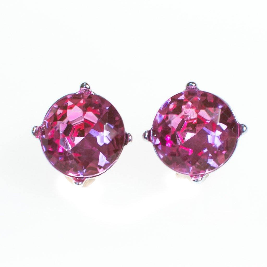 Pink Crystal Stud Earrings by Vintage Meet Modern - Vintage Meet Modern Vintage Jewelry - Chicago, Illinois - #oldhollywoodglamour #vintagemeetmodern #designervintage #jewelrybox #antiquejewelry #vintagejewelry