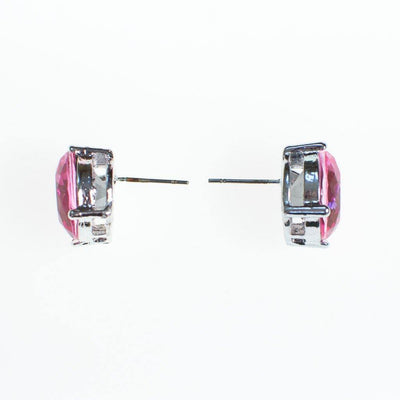 Pink Crystal Stud Earrings by Vintage Meet Modern - Vintage Meet Modern Vintage Jewelry - Chicago, Illinois - #oldhollywoodglamour #vintagemeetmodern #designervintage #jewelrybox #antiquejewelry #vintagejewelry