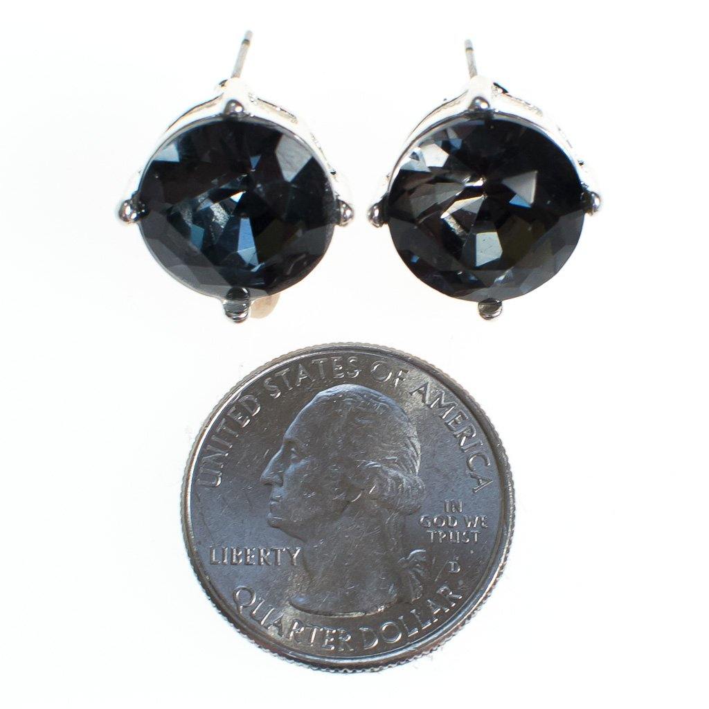 Black Diamond Crystal Stud Earrings by Vintage Meet Modern - Vintage Meet Modern Vintage Jewelry - Chicago, Illinois - #oldhollywoodglamour #vintagemeetmodern #designervintage #jewelrybox #antiquejewelry #vintagejewelry