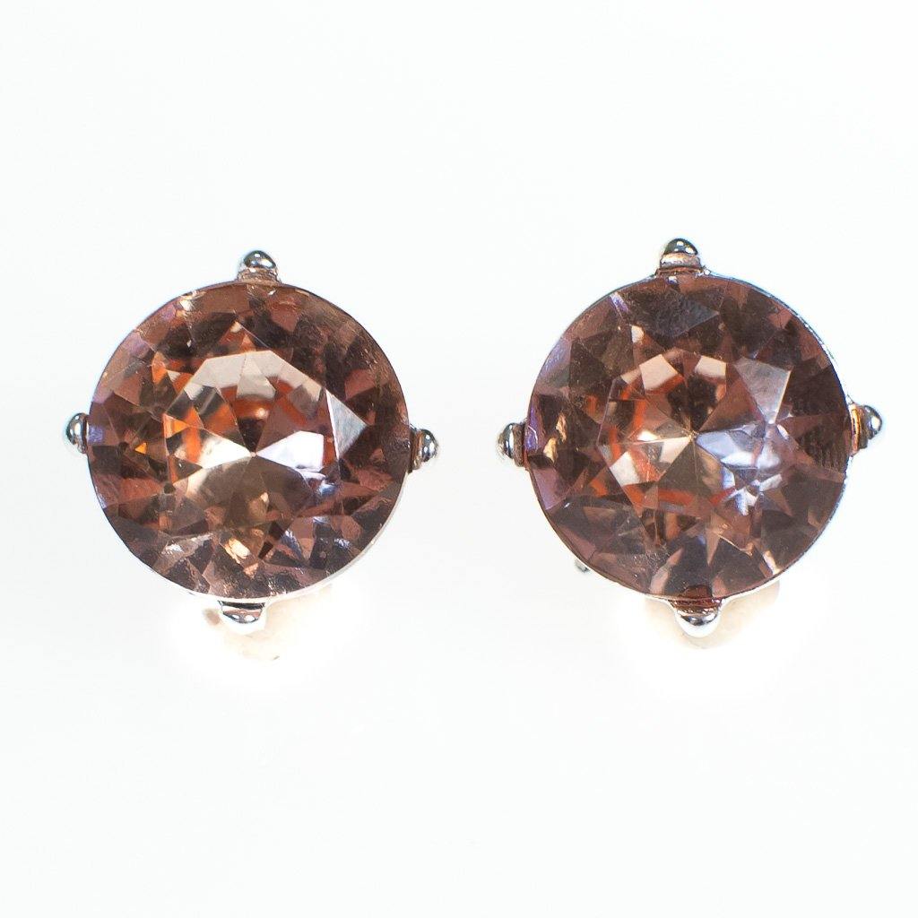 Blush Pink Crystal Stud Earrings by Vintage Meet Modern - Vintage Meet Modern Vintage Jewelry - Chicago, Illinois - #oldhollywoodglamour #vintagemeetmodern #designervintage #jewelrybox #antiquejewelry #vintagejewelry