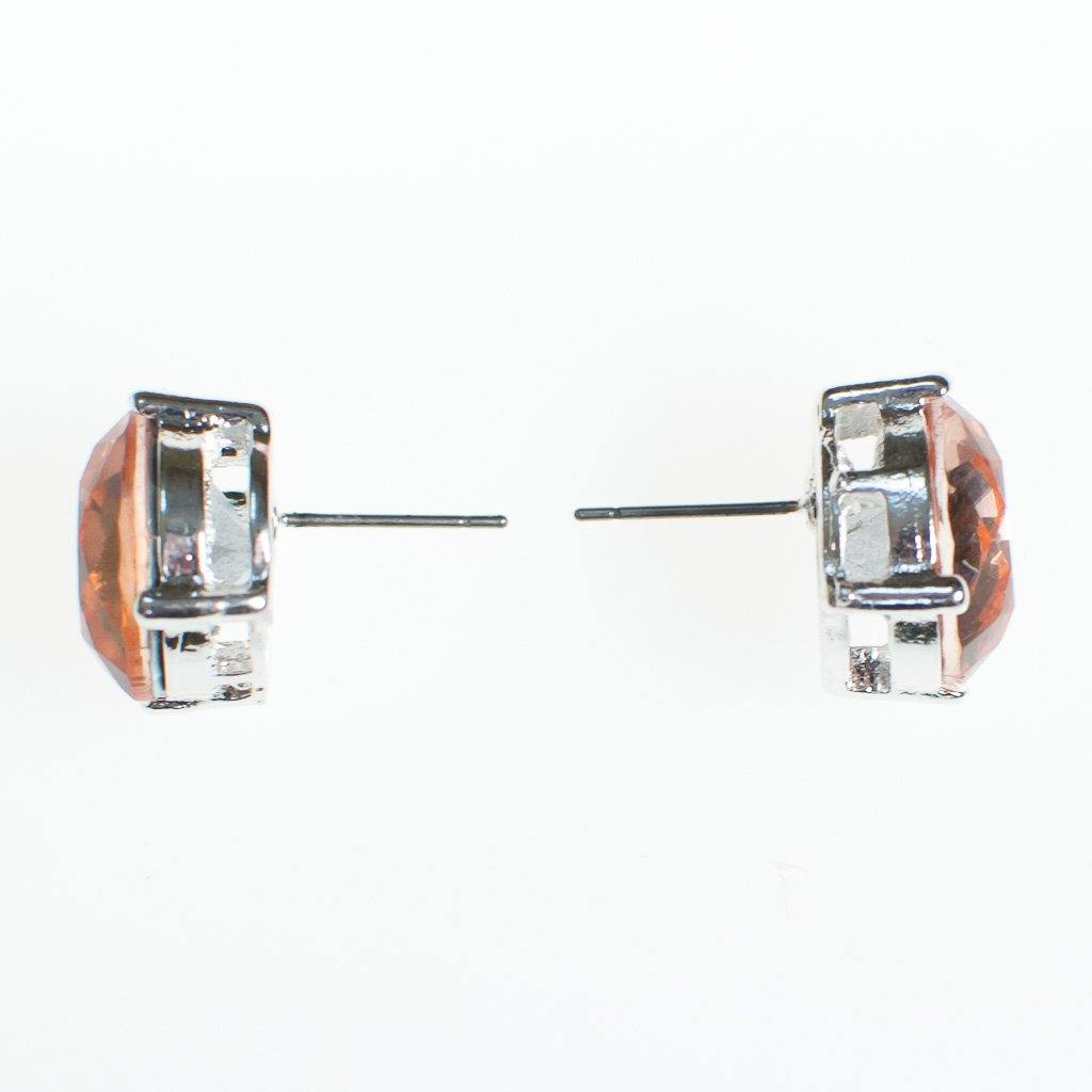 Blush Pink Crystal Stud Earrings by Vintage Meet Modern - Vintage Meet Modern Vintage Jewelry - Chicago, Illinois - #oldhollywoodglamour #vintagemeetmodern #designervintage #jewelrybox #antiquejewelry #vintagejewelry