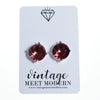 Plum Purple Crystal Stud Earrings by Vintage Meet Modern - Vintage Meet Modern Vintage Jewelry - Chicago, Illinois - #oldhollywoodglamour #vintagemeetmodern #designervintage #jewelrybox #antiquejewelry #vintagejewelry