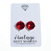 Red Crystal Candy Stud Earrings by Vintage Meet Modern - Vintage Meet Modern Vintage Jewelry - Chicago, Illinois - #oldhollywoodglamour #vintagemeetmodern #designervintage #jewelrybox #antiquejewelry #vintagejewelry