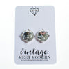 Crystal Clear Candy Stud Earrings by Vintage Meet Modern - Vintage Meet Modern Vintage Jewelry - Chicago, Illinois - #oldhollywoodglamour #vintagemeetmodern #designervintage #jewelrybox #antiquejewelry #vintagejewelry