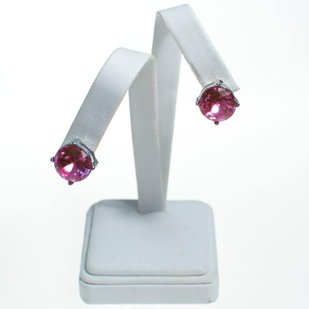 Pink Crystal Stud Earrings by Vintage Meet Modern - Vintage Meet Modern Vintage Jewelry - Chicago, Illinois - #oldhollywoodglamour #vintagemeetmodern #designervintage #jewelrybox #antiquejewelry #vintagejewelry