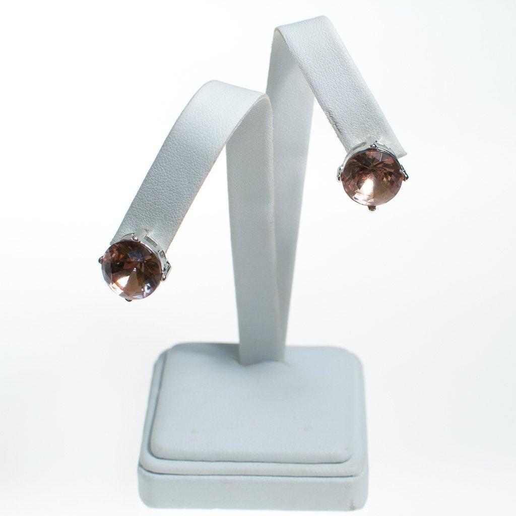 Blush Pink Crystal Stud Earrings by Vintage Meet Modern - Vintage Meet Modern Vintage Jewelry - Chicago, Illinois - #oldhollywoodglamour #vintagemeetmodern #designervintage #jewelrybox #antiquejewelry #vintagejewelry