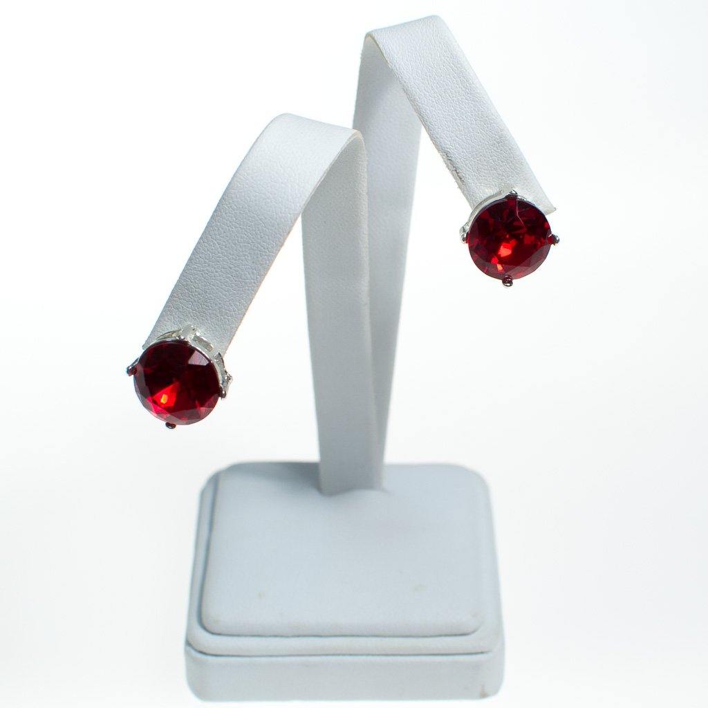 Red Crystal Candy Stud Earrings by Vintage Meet Modern - Vintage Meet Modern Vintage Jewelry - Chicago, Illinois - #oldhollywoodglamour #vintagemeetmodern #designervintage #jewelrybox #antiquejewelry #vintagejewelry