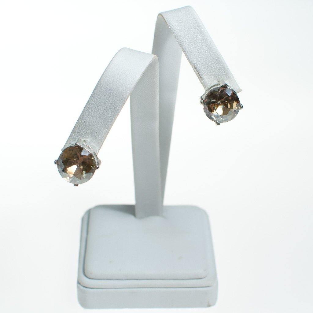 Champagne Crystal Candy Stud Earrings by Vintage Meet Modern - Vintage Meet Modern Vintage Jewelry - Chicago, Illinois - #oldhollywoodglamour #vintagemeetmodern #designervintage #jewelrybox #antiquejewelry #vintagejewelry