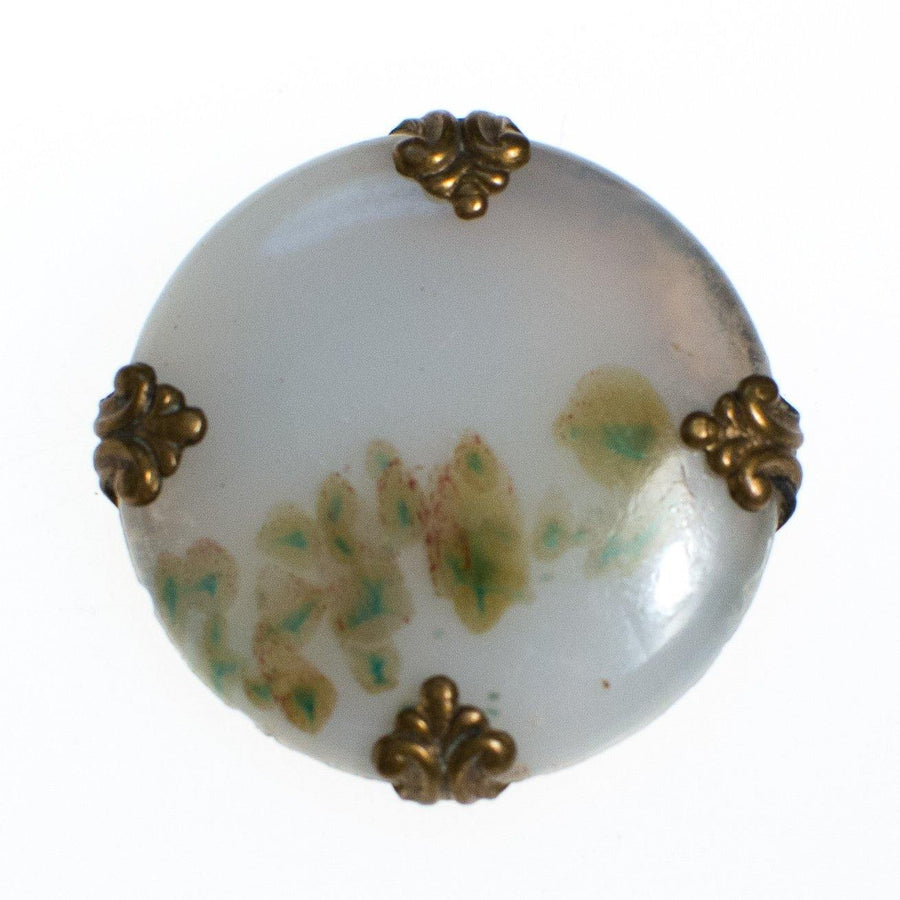 Victorian Spotted Moss Agate Pin by Victorian - Vintage Meet Modern Vintage Jewelry - Chicago, Illinois - #oldhollywoodglamour #vintagemeetmodern #designervintage #jewelrybox #antiquejewelry #vintagejewelry