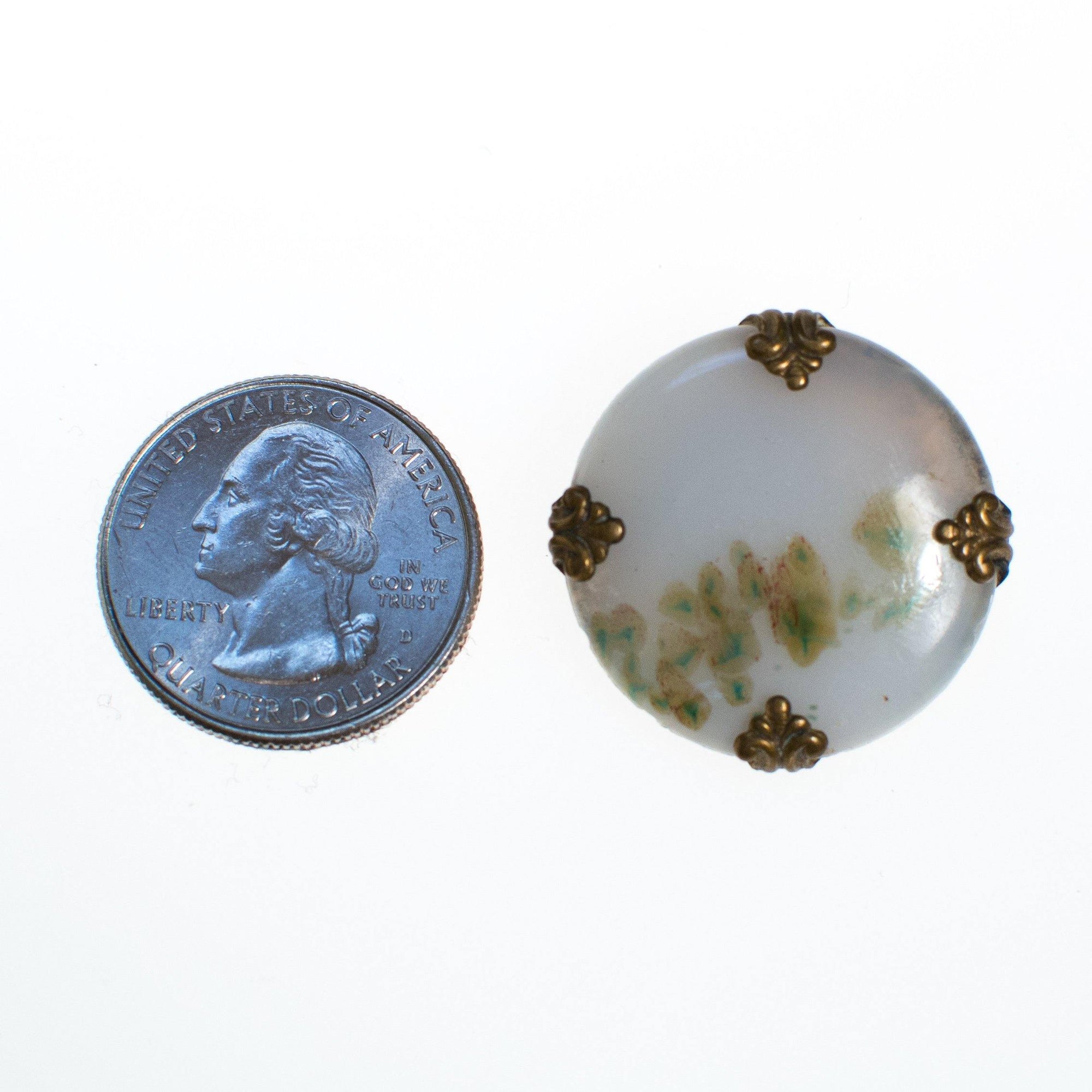 Victorian Spotted Moss Agate Pin by Victorian - Vintage Meet Modern Vintage Jewelry - Chicago, Illinois - #oldhollywoodglamour #vintagemeetmodern #designervintage #jewelrybox #antiquejewelry #vintagejewelry