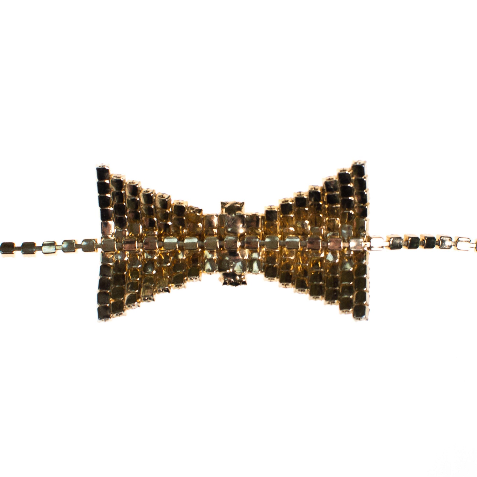 Vintage Rhinestone Bow Necklace by Vintage Meet Modern - Vintage Meet Modern Vintage Jewelry - Chicago, Illinois - #oldhollywoodglamour #vintagemeetmodern #designervintage #jewelrybox #antiquejewelry #vintagejewelry