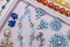 Blue Rhinestone Statement Earrings with Aurora Borealis Finish by Unsigned Beauty - Vintage Meet Modern Vintage Jewelry - Chicago, Illinois - #oldhollywoodglamour #vintagemeetmodern #designervintage #jewelrybox #antiquejewelry #vintagejewelry