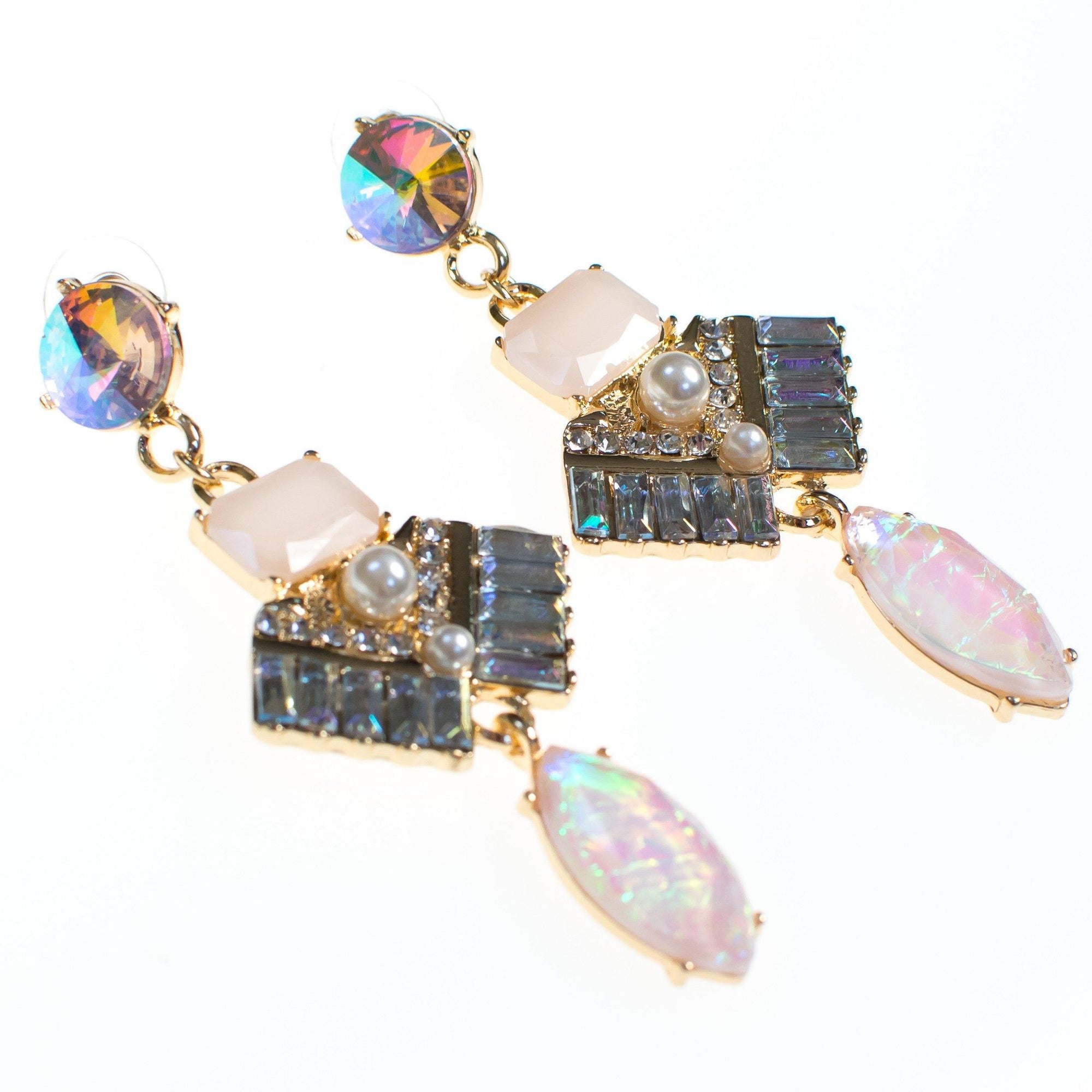 Aurora Art Deco Style Drop Earrings by Vintage Meet Modern - Vintage Meet Modern Vintage Jewelry - Chicago, Illinois - #oldhollywoodglamour #vintagemeetmodern #designervintage #jewelrybox #antiquejewelry #vintagejewelry