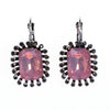 Pink Opaline and Marcasite Crystal Drop Earrings by Vintage Meet Modern - Vintage Meet Modern Vintage Jewelry - Chicago, Illinois - #oldhollywoodglamour #vintagemeetmodern #designervintage #jewelrybox #antiquejewelry #vintagejewelry