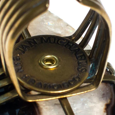 Jan Michael Black and White Agate Statement Ring by Jan Michaels - Vintage Meet Modern Vintage Jewelry - Chicago, Illinois - #oldhollywoodglamour #vintagemeetmodern #designervintage #jewelrybox #antiquejewelry #vintagejewelry