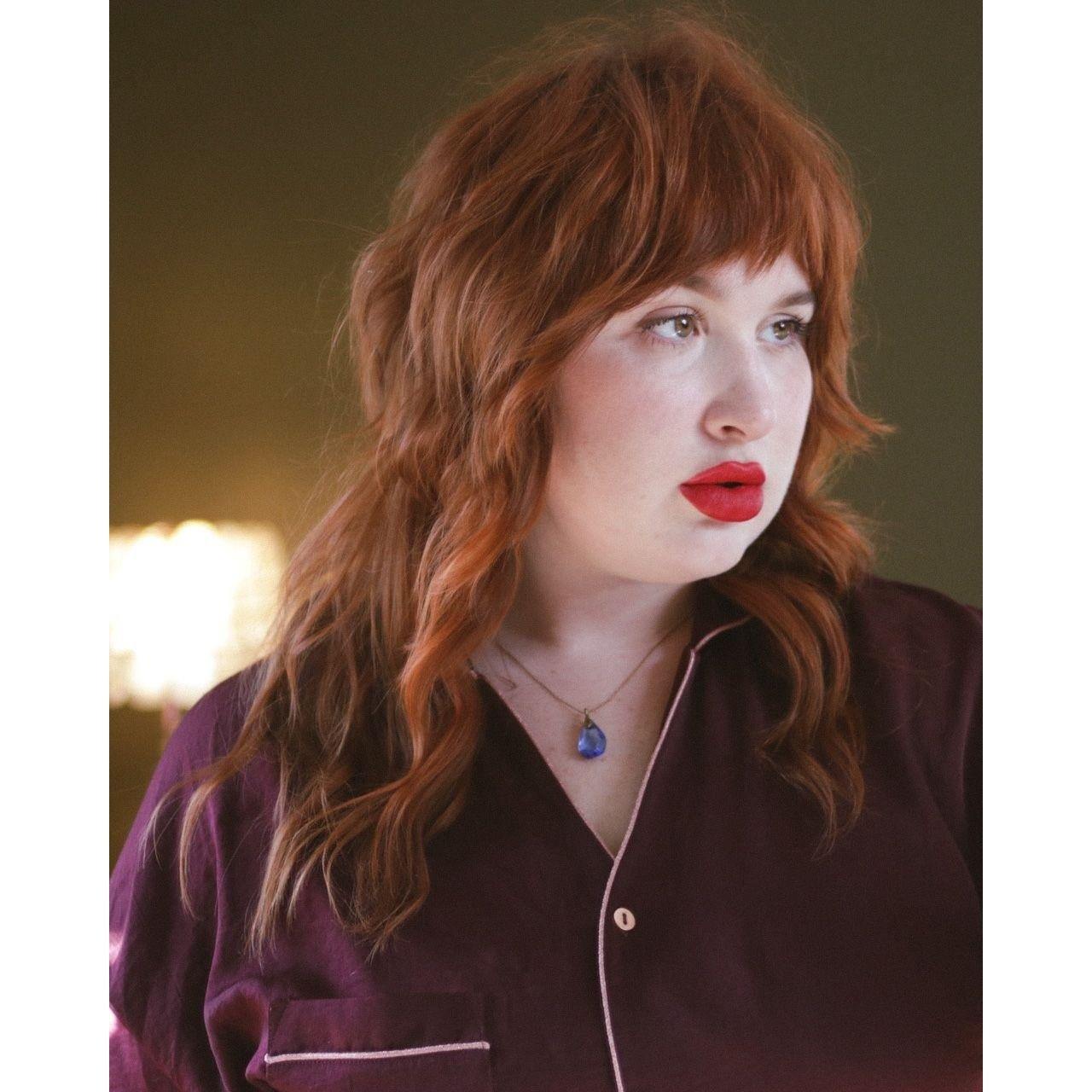 Vintage Art Deco Era Gold Filled Blue Crystal Pendant Necklace by Czech - Vintage Meet Modern Vintage Jewelry - Chicago, Illinois - #oldhollywoodglamour #vintagemeetmodern #designervintage #jewelrybox #antiquejewelry #vintagejewelry