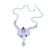 Vintage Art Deco Blue Moonstone and Rhinestone Statement Necklace by Unsigned Beauty - Vintage Meet Modern Vintage Jewelry - Chicago, Illinois - #oldhollywoodglamour #vintagemeetmodern #designervintage #jewelrybox #antiquejewelry #vintagejewelry