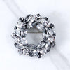 Vintage Open Back Diamante Navette Rhinestone Brooch Set Japanned Metal Finish by Unsigned Beauty - Vintage Meet Modern Vintage Jewelry - Chicago, Illinois - #oldhollywoodglamour #vintagemeetmodern #designervintage #jewelrybox #antiquejewelry #vintagejewelry