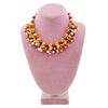 Vintage Pearl, Coral, Gold Leaf Beaded Statement Necklace by Unsigned Beauty - Vintage Meet Modern Vintage Jewelry - Chicago, Illinois - #oldhollywoodglamour #vintagemeetmodern #designervintage #jewelrybox #antiquejewelry #vintagejewelry