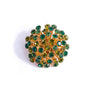 Vintage Shades of Green Rhinestone Sputnik Brooch by Unsigned Beauty - Vintage Meet Modern Vintage Jewelry - Chicago, Illinois - #oldhollywoodglamour #vintagemeetmodern #designervintage #jewelrybox #antiquejewelry #vintagejewelry