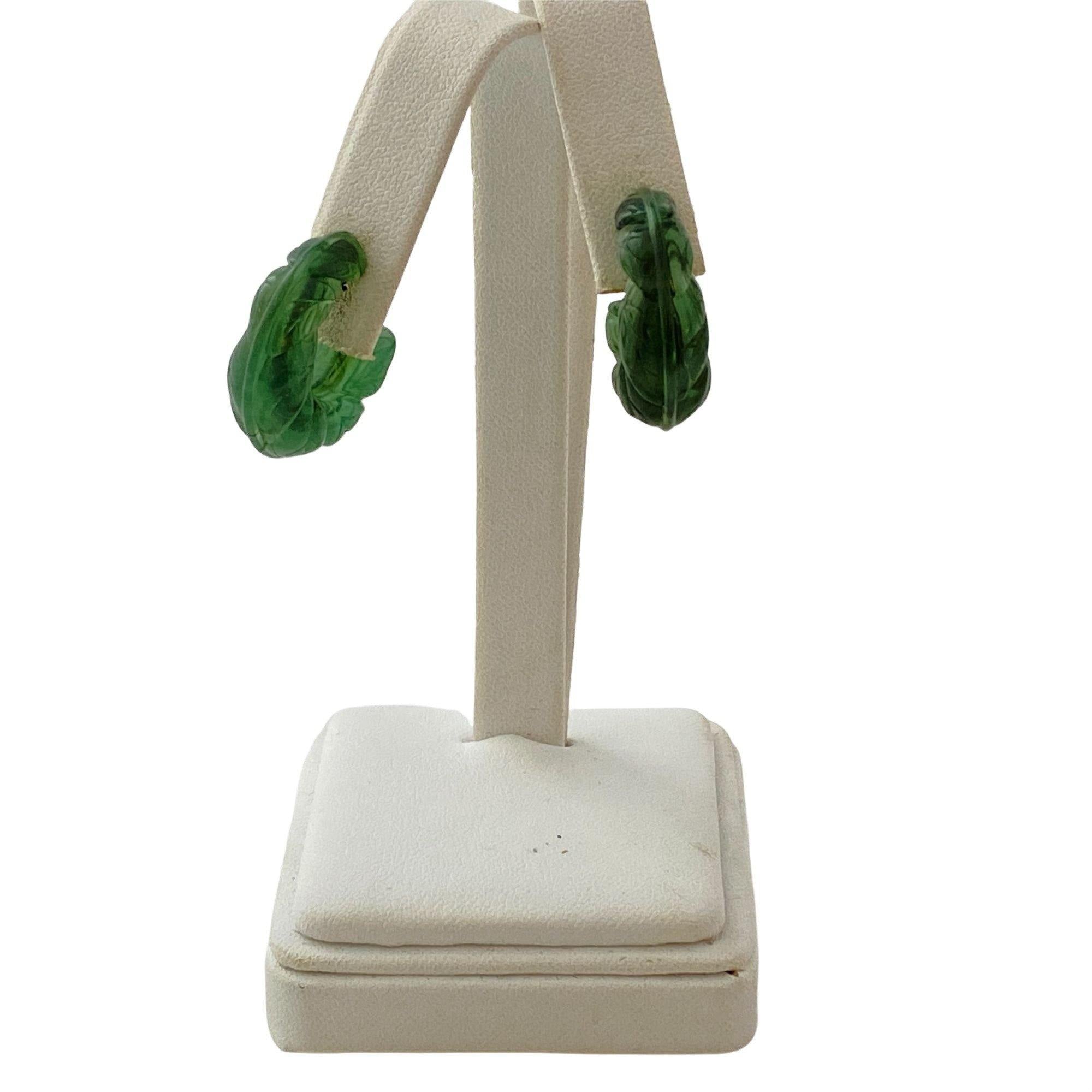 Vintage Avon Faux Jade Hoop Earrings by Avon - Vintage Meet Modern Vintage Jewelry - Chicago, Illinois - #oldhollywoodglamour #vintagemeetmodern #designervintage #jewelrybox #antiquejewelry #vintagejewelry