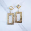 Vintage Blue Rhinestone Geometric Dangling Statement Earrings by Unsigned Beauty - Vintage Meet Modern Vintage Jewelry - Chicago, Illinois - #oldhollywoodglamour #vintagemeetmodern #designervintage #jewelrybox #antiquejewelry #vintagejewelry