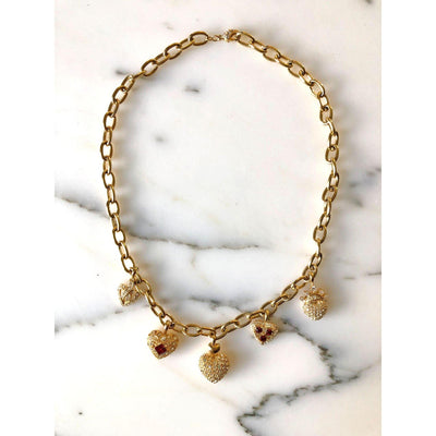 Vintage Heart Charm Necklace by Unsigned Beauty - Vintage Meet Modern Vintage Jewelry - Chicago, Illinois - #oldhollywoodglamour #vintagemeetmodern #designervintage #jewelrybox #antiquejewelry #vintagejewelry