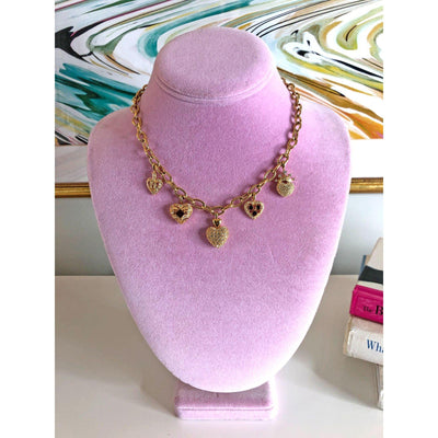 Vintage Heart Charm Necklace by Unsigned Beauty - Vintage Meet Modern Vintage Jewelry - Chicago, Illinois - #oldhollywoodglamour #vintagemeetmodern #designervintage #jewelrybox #antiquejewelry #vintagejewelry