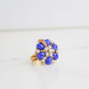 Vintage Florenza Lapis Glass and Faux Pearl Statement Ring by Florenza - Vintage Meet Modern Vintage Jewelry - Chicago, Illinois - #oldhollywoodglamour #vintagemeetmodern #designervintage #jewelrybox #antiquejewelry #vintagejewelry