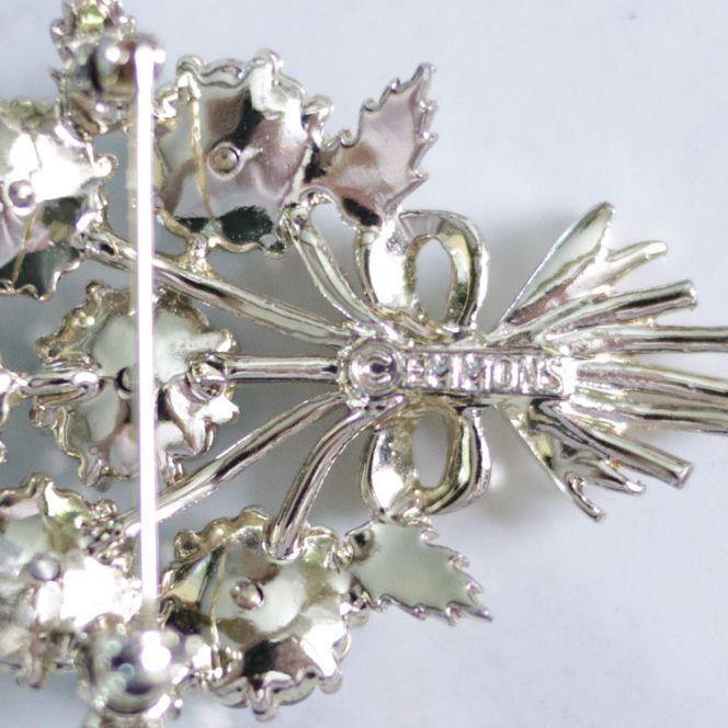 Vintage Emmons Rainbow Heliotrope Rhinestone Bouquet Brooch by Emmons - Vintage Meet Modern Vintage Jewelry - Chicago, Illinois - #oldhollywoodglamour #vintagemeetmodern #designervintage #jewelrybox #antiquejewelry #vintagejewelry