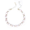 Vintage White Confetti Lucite with Iridescent Pink Specks Necklace by Coro - Vintage Meet Modern Vintage Jewelry - Chicago, Illinois - #oldhollywoodglamour #vintagemeetmodern #designervintage #jewelrybox #antiquejewelry #vintagejewelry