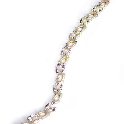 Vintage White Confetti Lucite with Iridescent Pink Specks Necklace by Coro - Vintage Meet Modern Vintage Jewelry - Chicago, Illinois - #oldhollywoodglamour #vintagemeetmodern #designervintage #jewelrybox #antiquejewelry #vintagejewelry