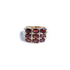 Vintage Garnet Wide Band Ring by Unsigned Beauty - Vintage Meet Modern Vintage Jewelry - Chicago, Illinois - #oldhollywoodglamour #vintagemeetmodern #designervintage #jewelrybox #antiquejewelry #vintagejewelry