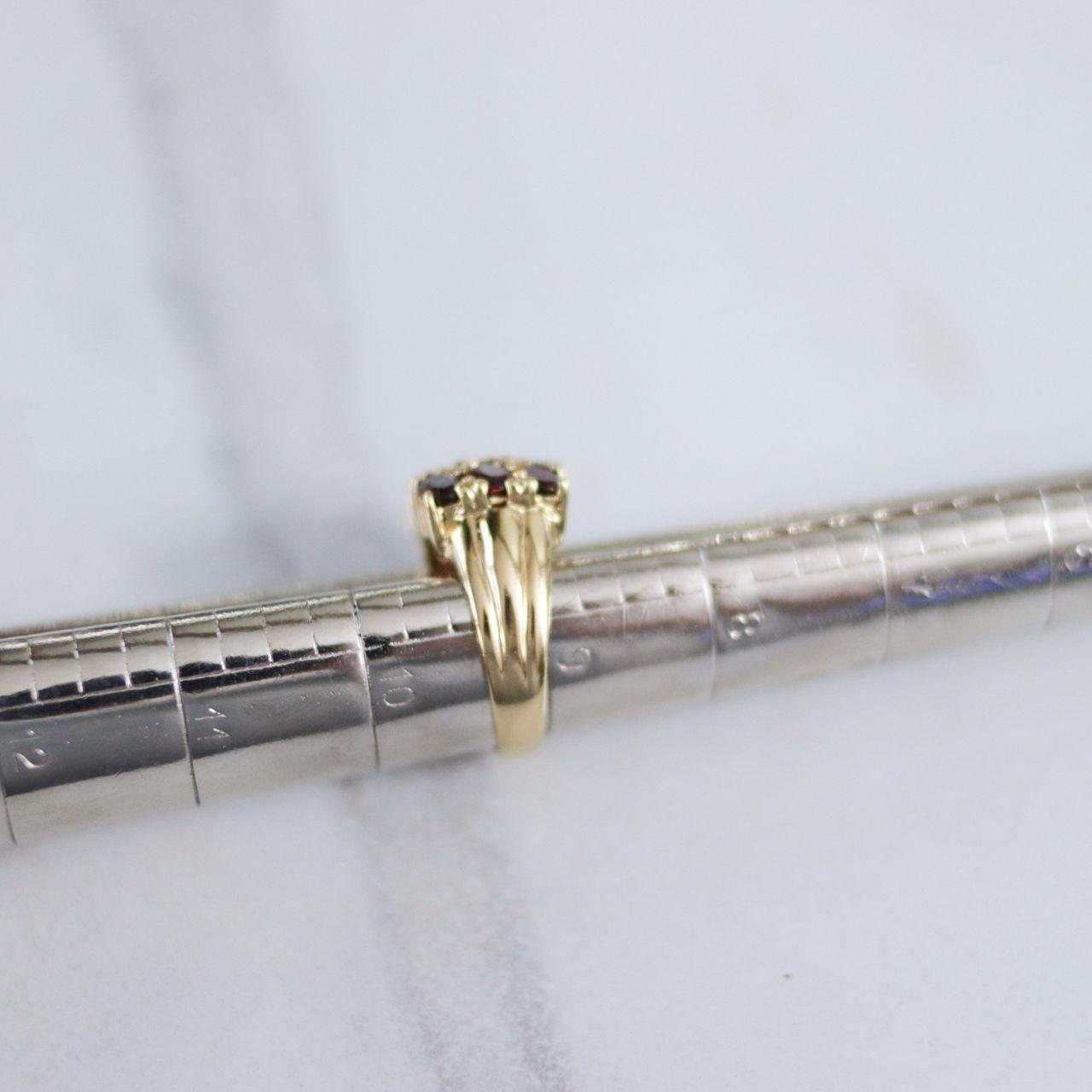 Vintage Garnet Wide Band Ring by Unsigned Beauty - Vintage Meet Modern Vintage Jewelry - Chicago, Illinois - #oldhollywoodglamour #vintagemeetmodern #designervintage #jewelrybox #antiquejewelry #vintagejewelry