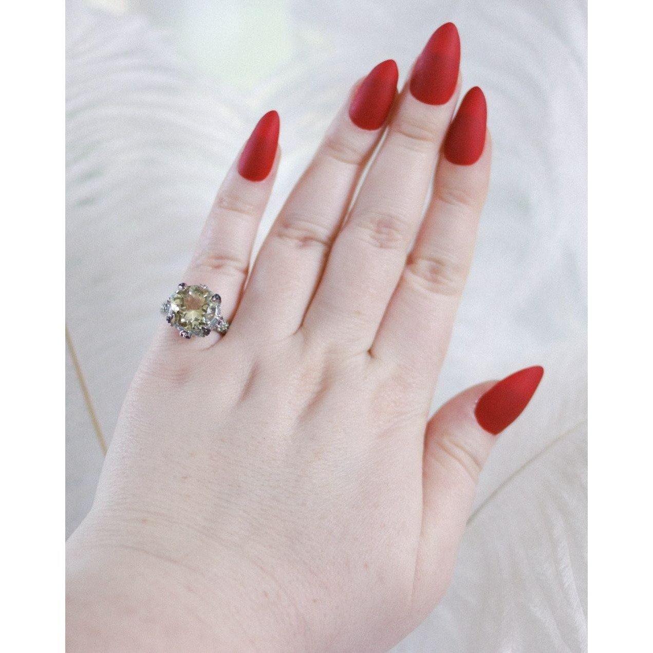 Vintage Citrine, Amethyst, Sapphire, Aquamarine Statement Ring by Unsigned Beauty - Vintage Meet Modern Vintage Jewelry - Chicago, Illinois - #oldhollywoodglamour #vintagemeetmodern #designervintage #jewelrybox #antiquejewelry #vintagejewelry